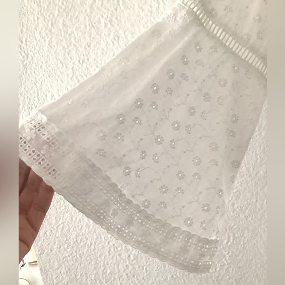 Elegant talisman White Embroidered Maxi Dress. - Picture 4 of 16